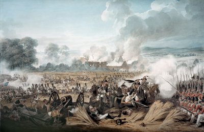 Attaque des carrés britanniques par la cavalerie française à la bataille de Waterloo, 1815 - Denis Dighton